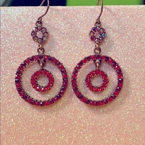 Retro rhinestone earrings